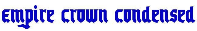 Empire Crown Condensed 字体